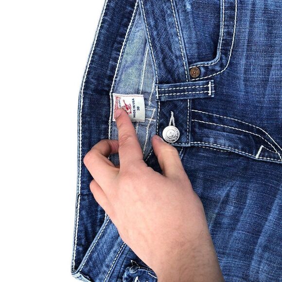 True Religion Jeans Size 30 HI RISE BOOT Blue - Picture 4 of 7